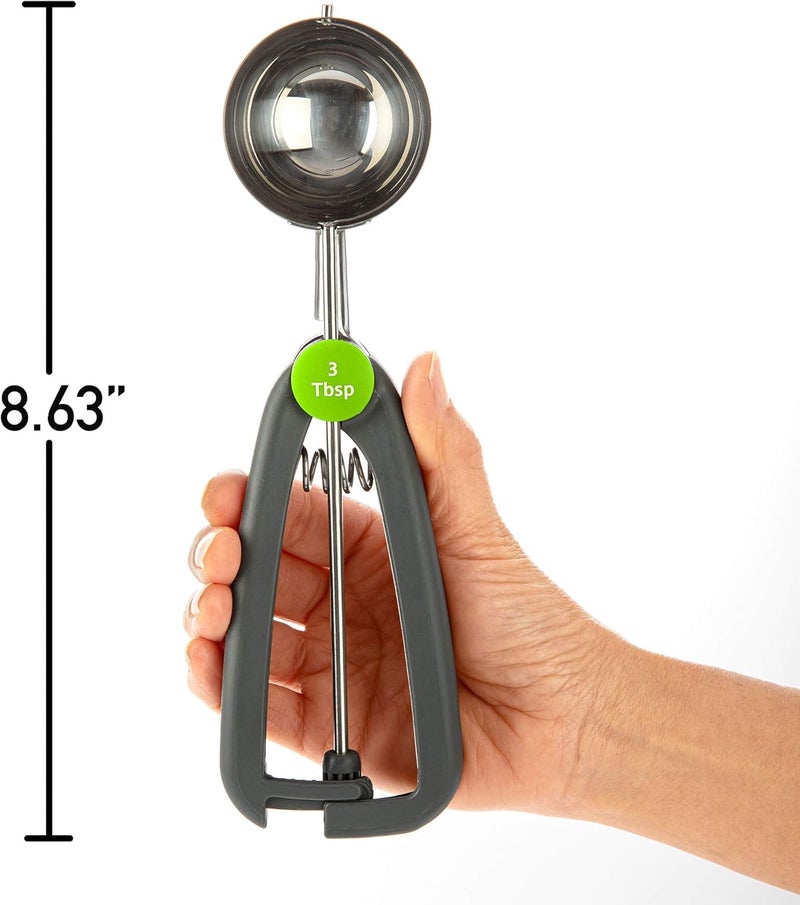 Progressive PrepSolutions Quick Release Cookie Scoop – 3 Tbsp., Gray, Stainless Steel for Precise Portioning - Image 3